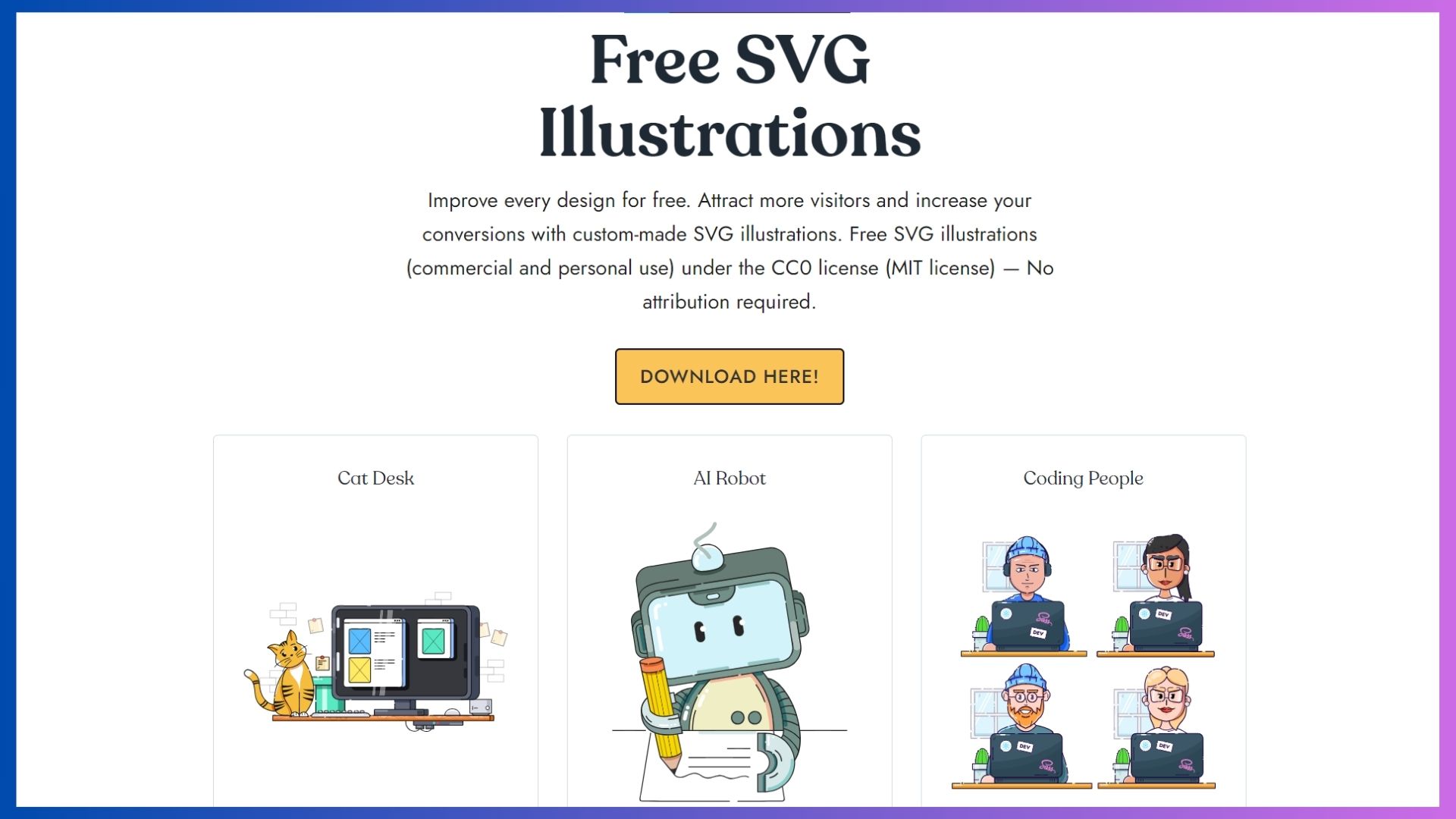 Lucasz Adam - Free SVG Illustrations For Website