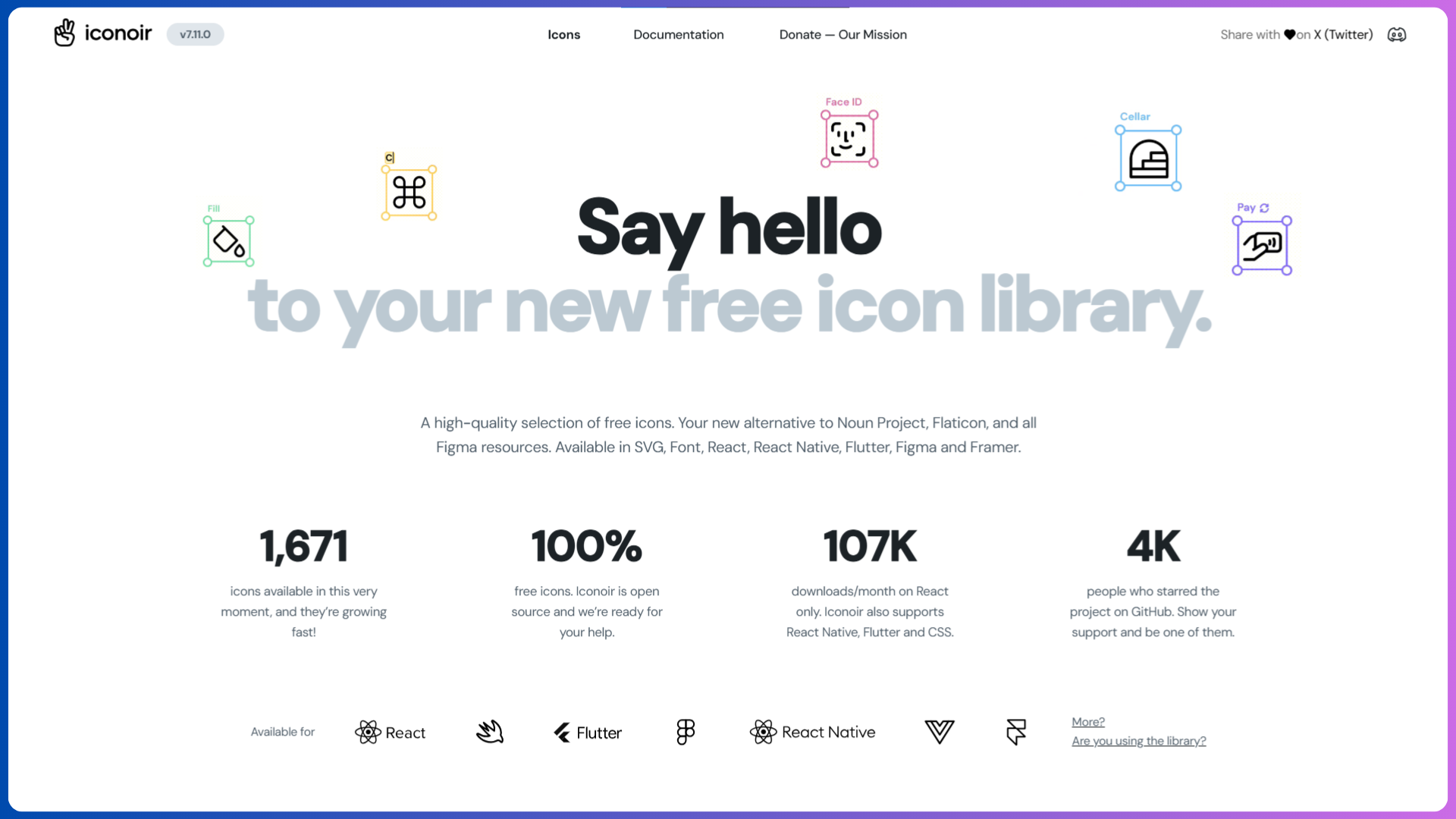 Iconoir - free icon library