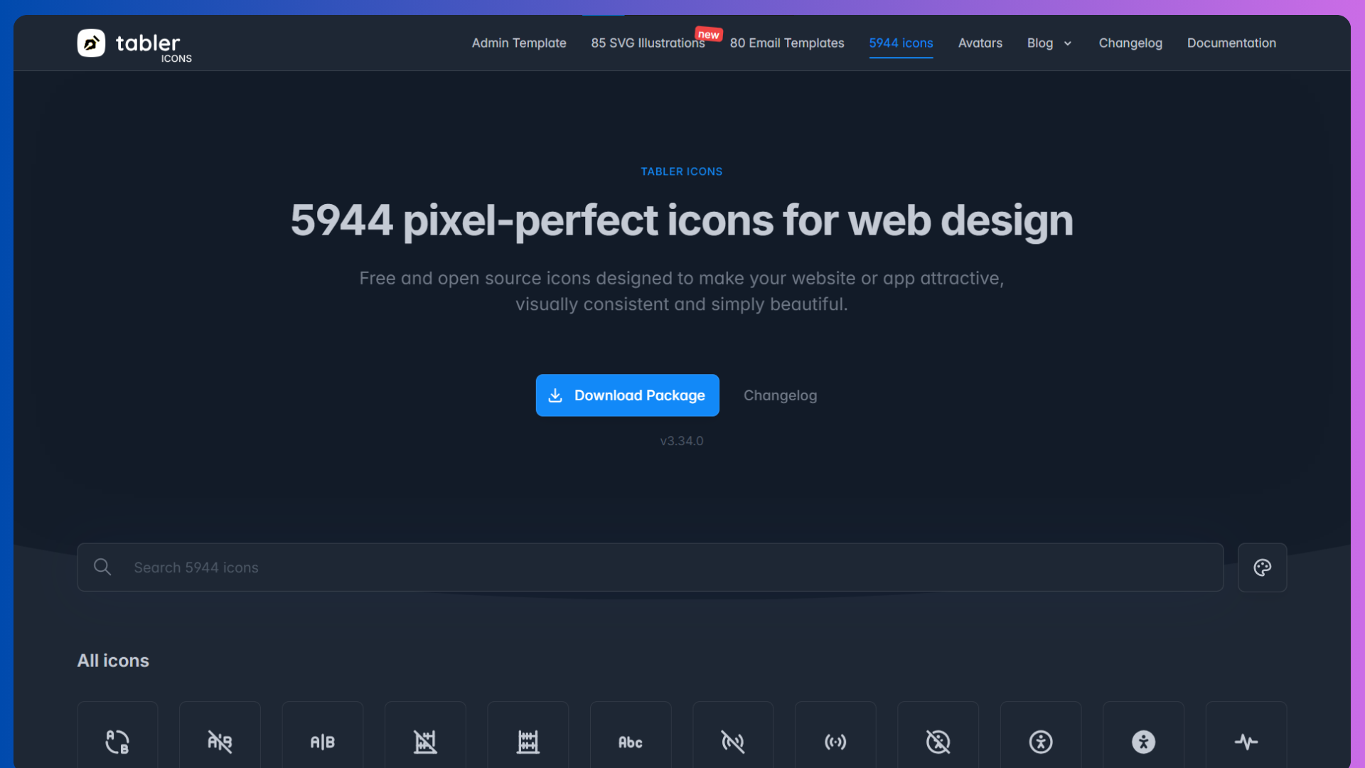 Tabler icons