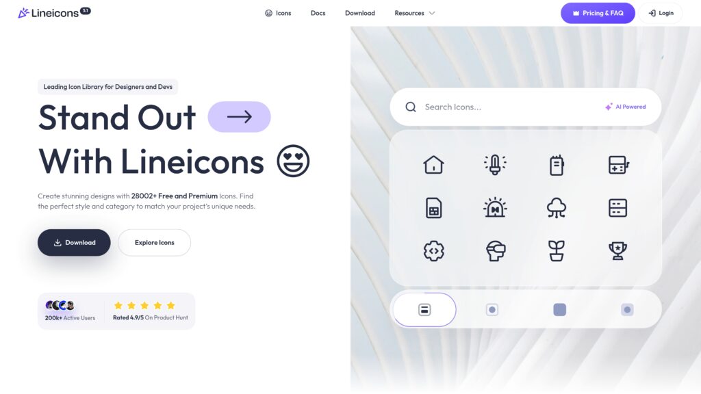 Lineicons - Best Flaticon alternatives